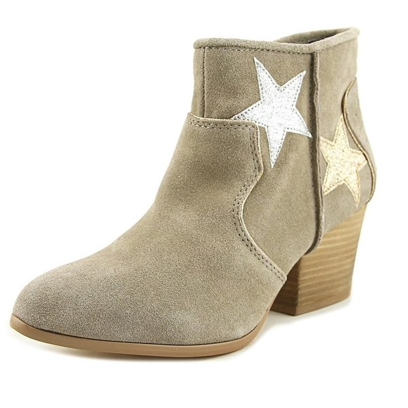 Glitter Star Embellished Suede Western Ankle Boot - Picture 4 of 4